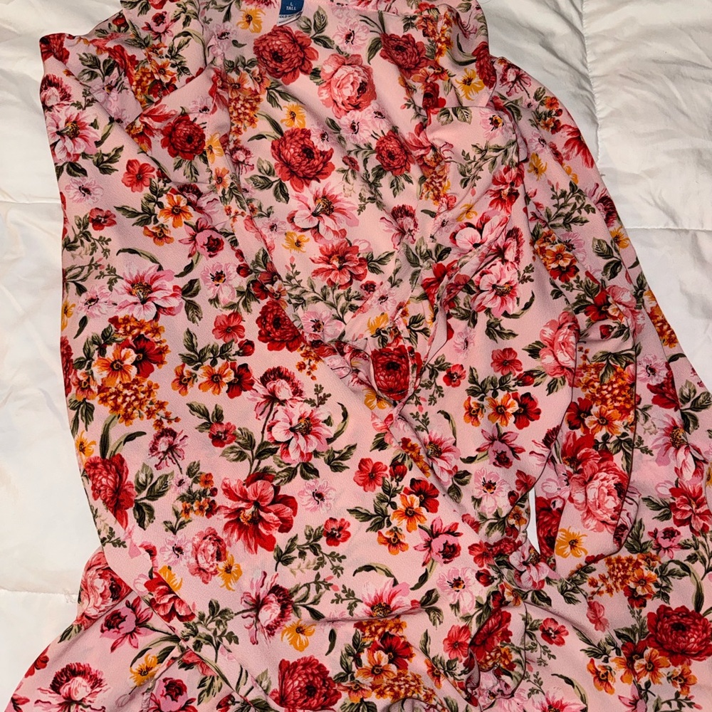 Old Navy Pink Floral Kids Dress - Picture 3 of 4
